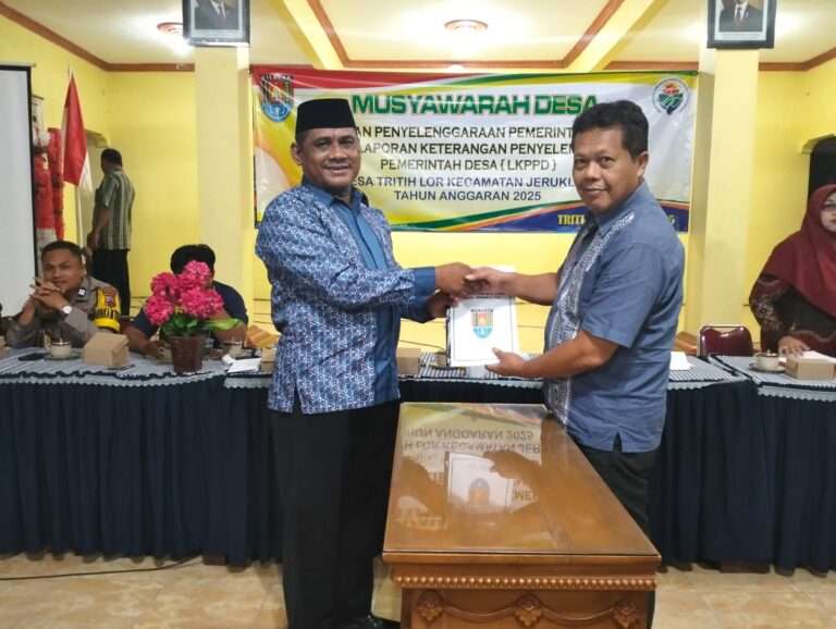 MUSYAWARAH DESA LAPORAN PENYELENGGARAAN PEMERINTAH DESA (LPPD) DAN LAPORAN KETERANGAN PENYELENGGARAAN PEMERINTAH DESA (LKPPD) DESA TRITIH LOR KECAMATAN JERUKLEGI TAHUN ANGGARAN 2025