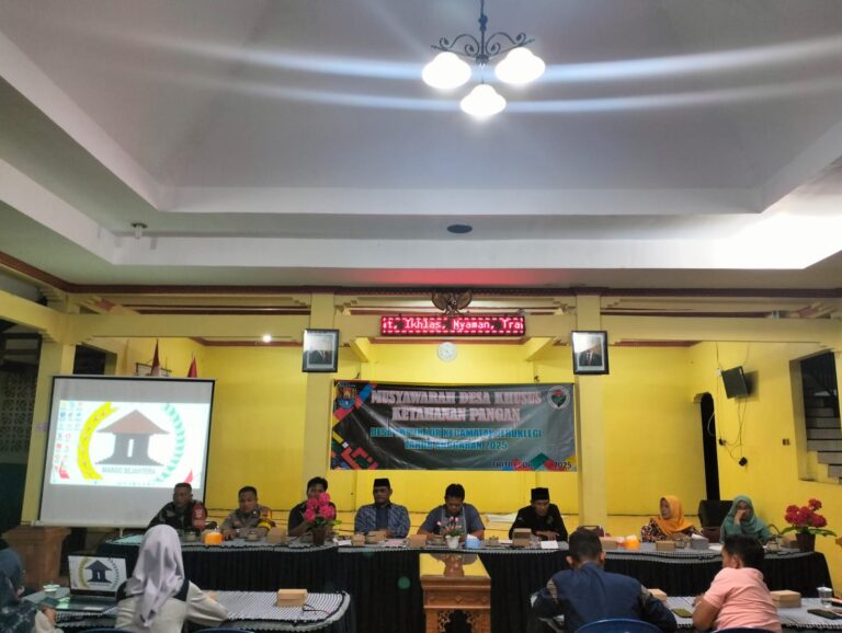 MUSYAWARAH DESA KHUSUS KETAHANAN PANAN DESA TRITIH LOR KECAMATAN JERUKLEGI KABUPATEN CILACAP TAHUN ANGGARAN 2025