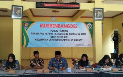 Musrenbangdes Public Hearing Penetapan RKPDes TA. 2026 dan DU RKPDes TA. 2027 di Desa Tritih Lor
